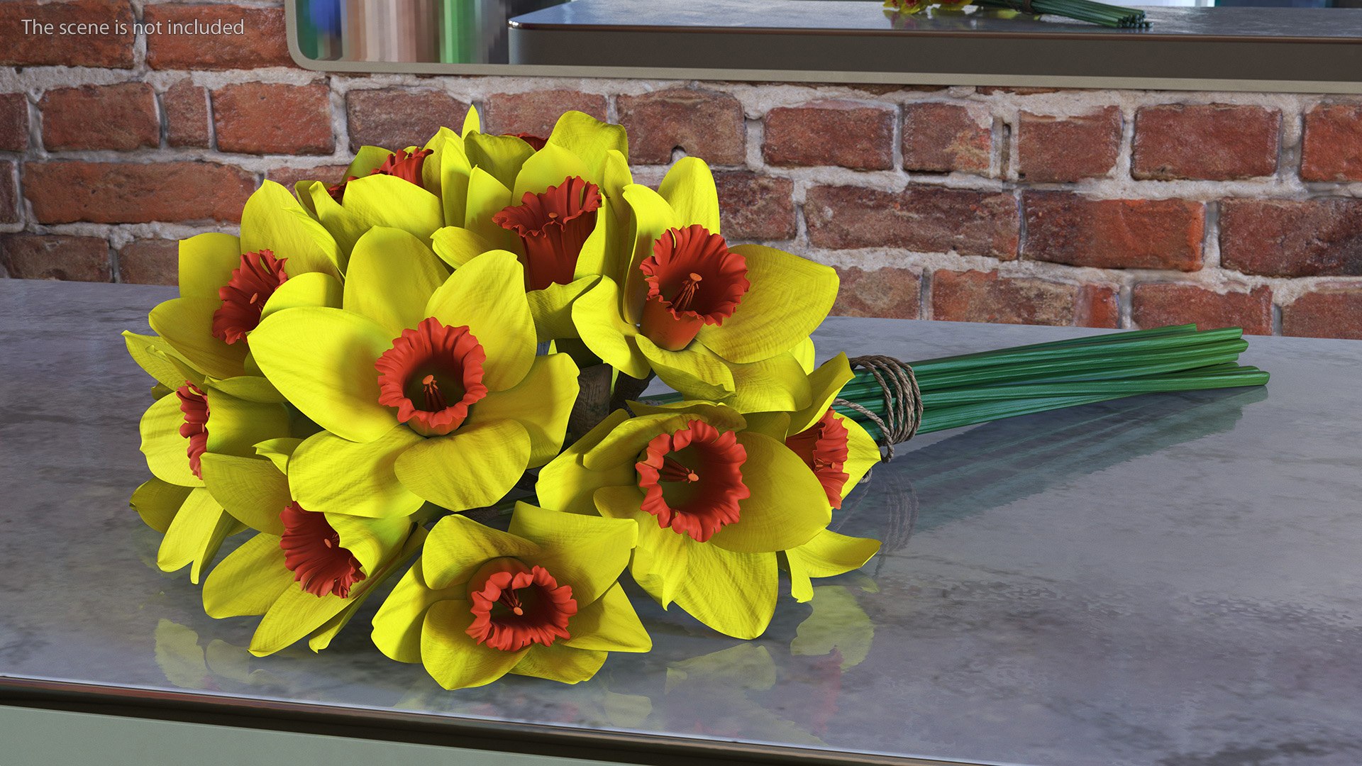 Yellow Daffodils Bouquet 3D model - TurboSquid 2094455
