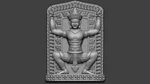 Asian Angkor Art King Statues