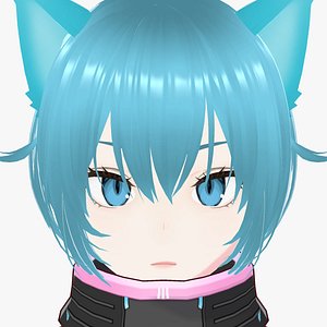 3D Cyberpunk Cat Girl