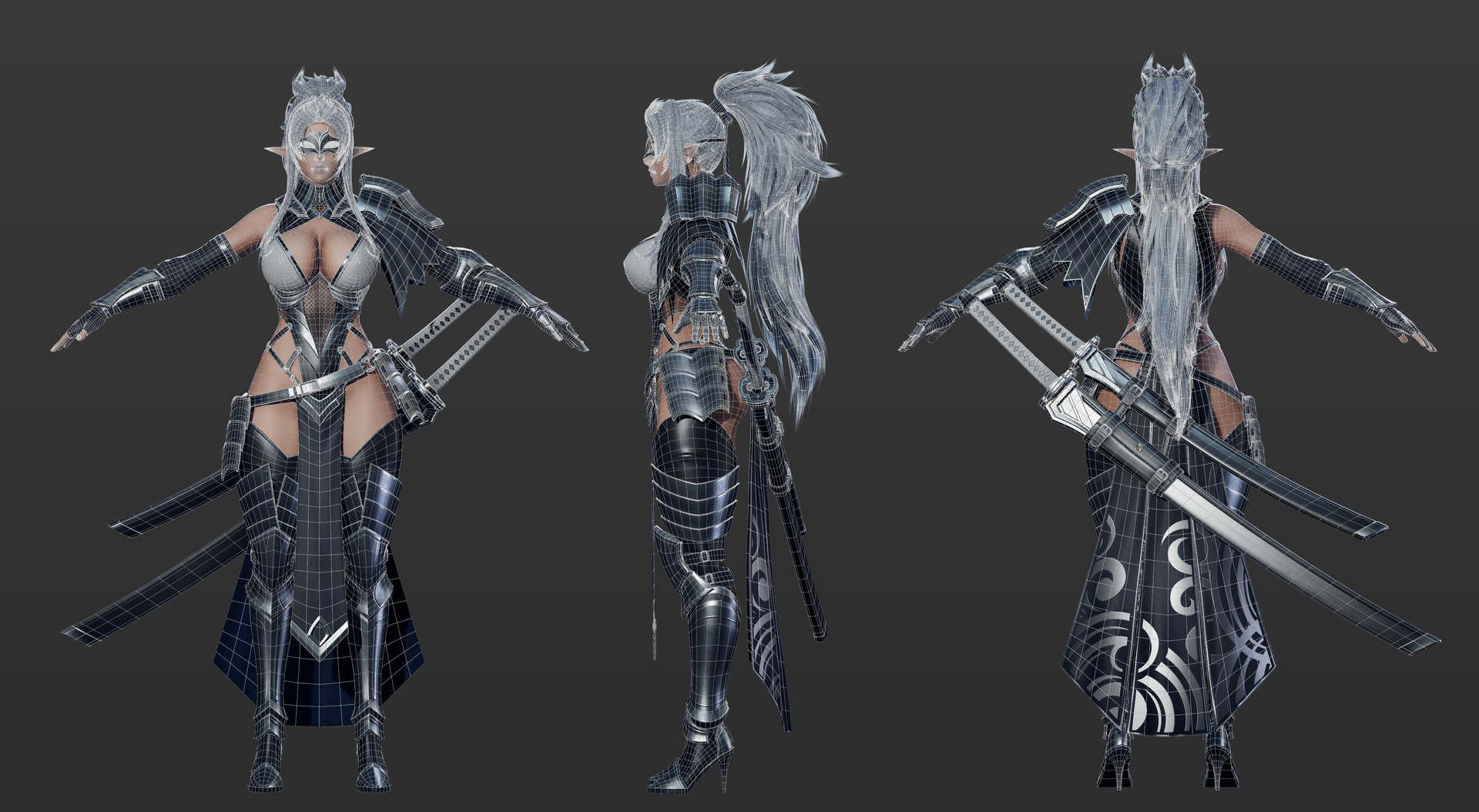 3d Dark Elf Blader Game Ready Model Turbosquid 1789048 