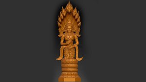 3D Dragon Queen Asian Khmer Thai model