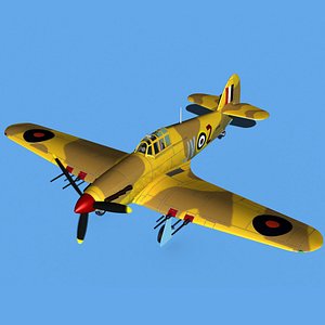 Hawker Hurricane MKII V06 3D