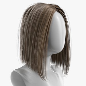 Medium Bob Hairstyle Wig Brown
