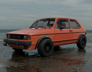 3D model realistic old car full interior and exterior PBR 4k