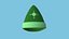 Gnome Hat 03 - Green - Character Design Fashion