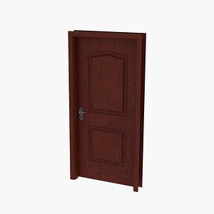 Wooden door V1 3D model
