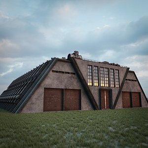 3D INDUSTRIAL SCIFI BUILDING 08 model