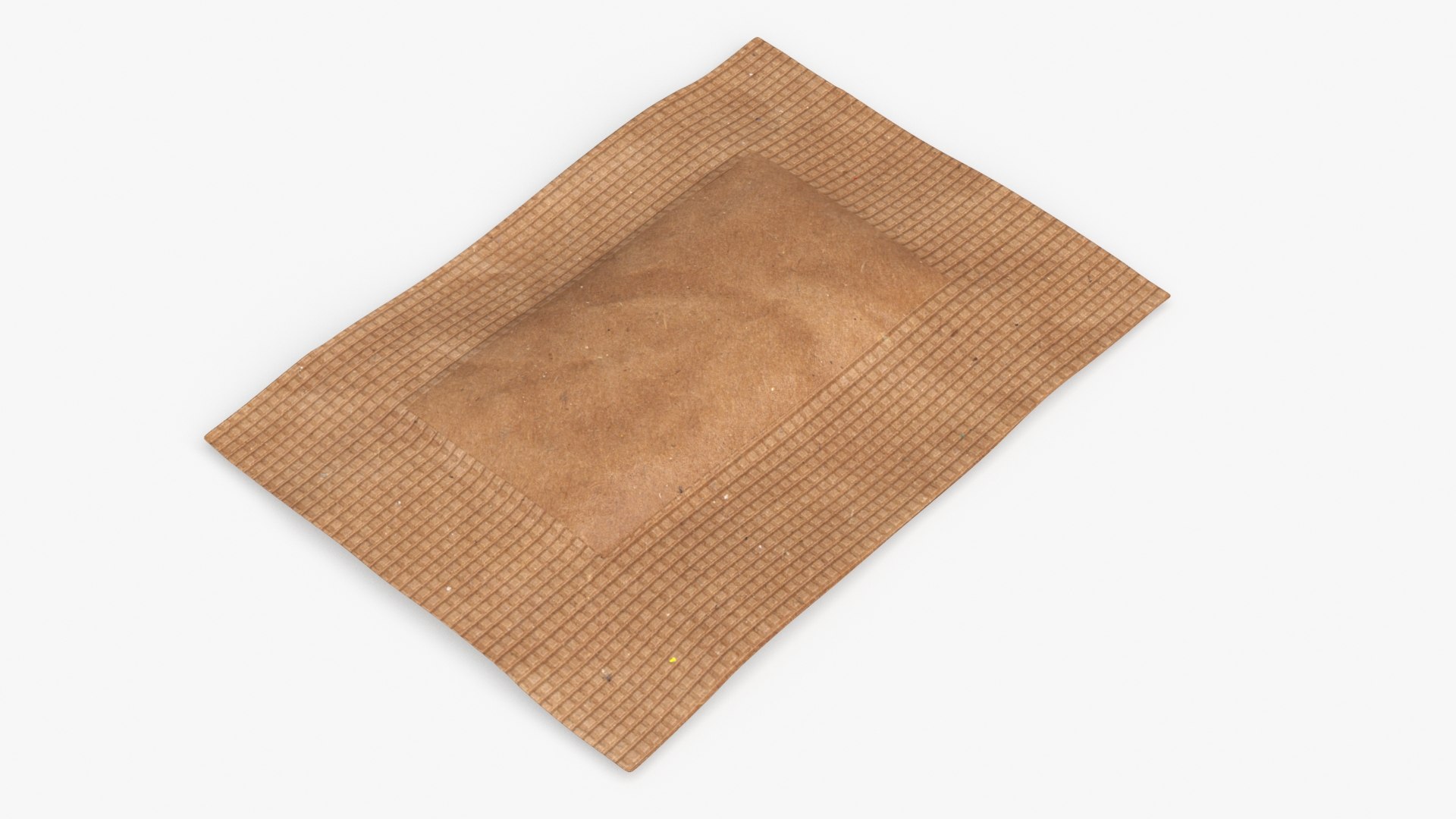 Brown Paper Sugar Sachet 3D model preview
