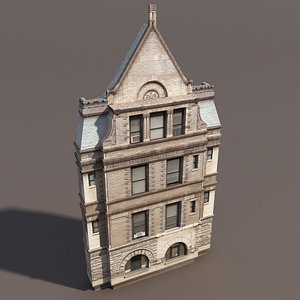 3d building exterior modelled model