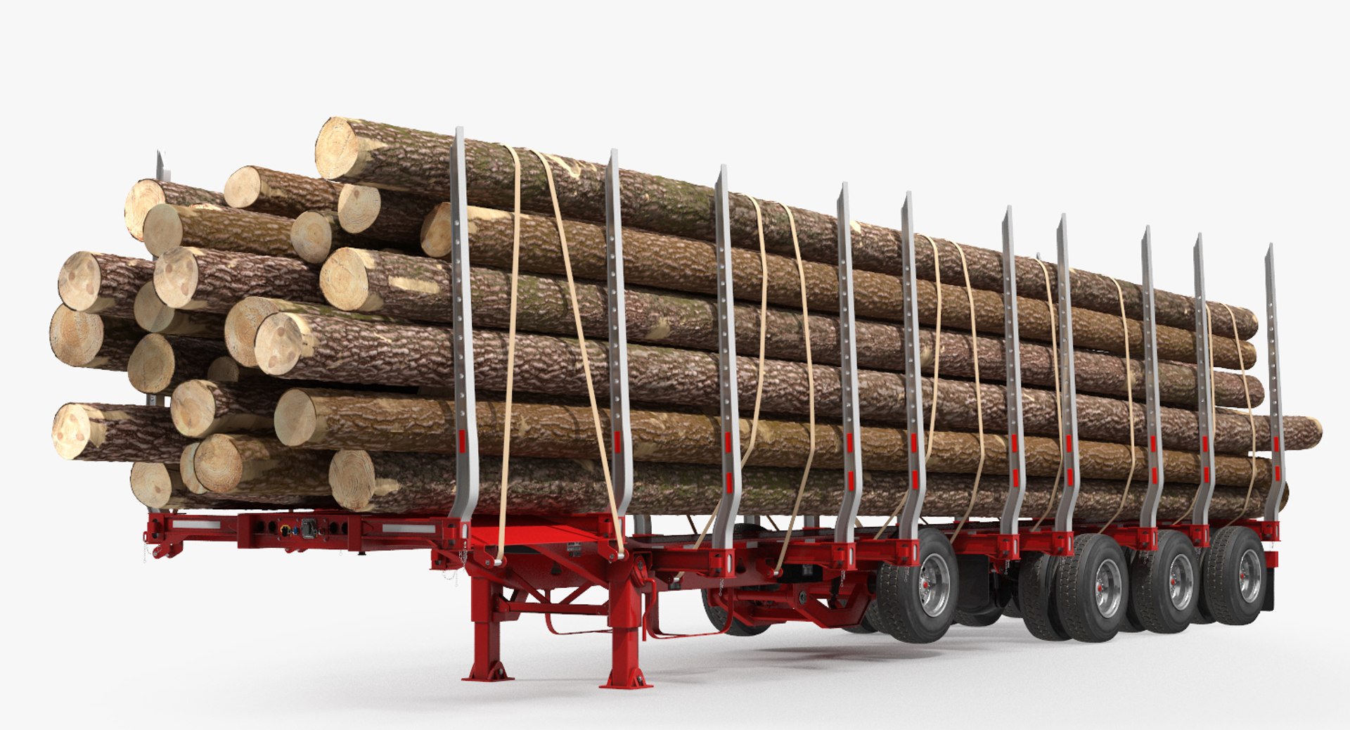 Logging Trailer Manac 3D Model 3D model preview