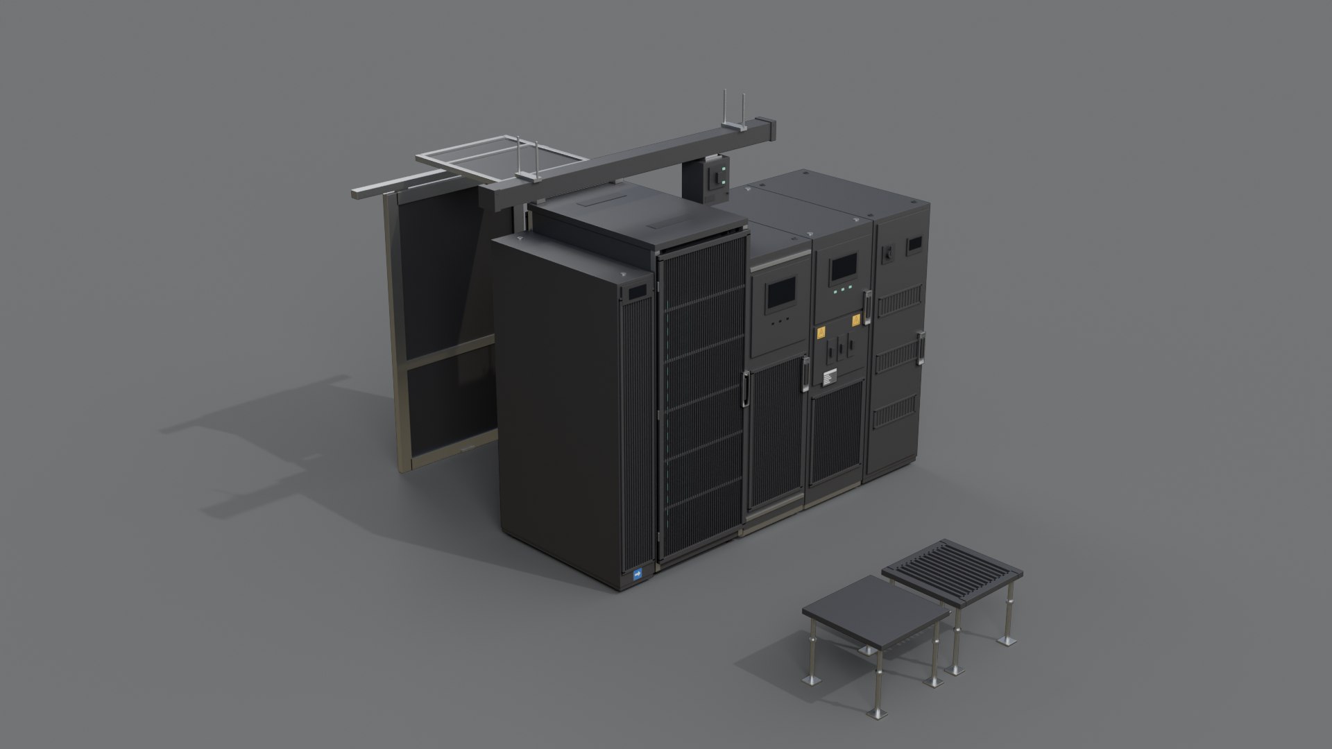 Data Center AI Rack and Liquid Cooling Equipment Kit model https://p.turbosquid.com/ts-thumb/GJ/tHKSyT/mj/datacenter_cooling_kit_context/png/1786630271/1920x1080/fit_q87/49fa4a9d5b3596abebcfc6155d713a852cb47781/datacenter_cooling_kit_context.jpg