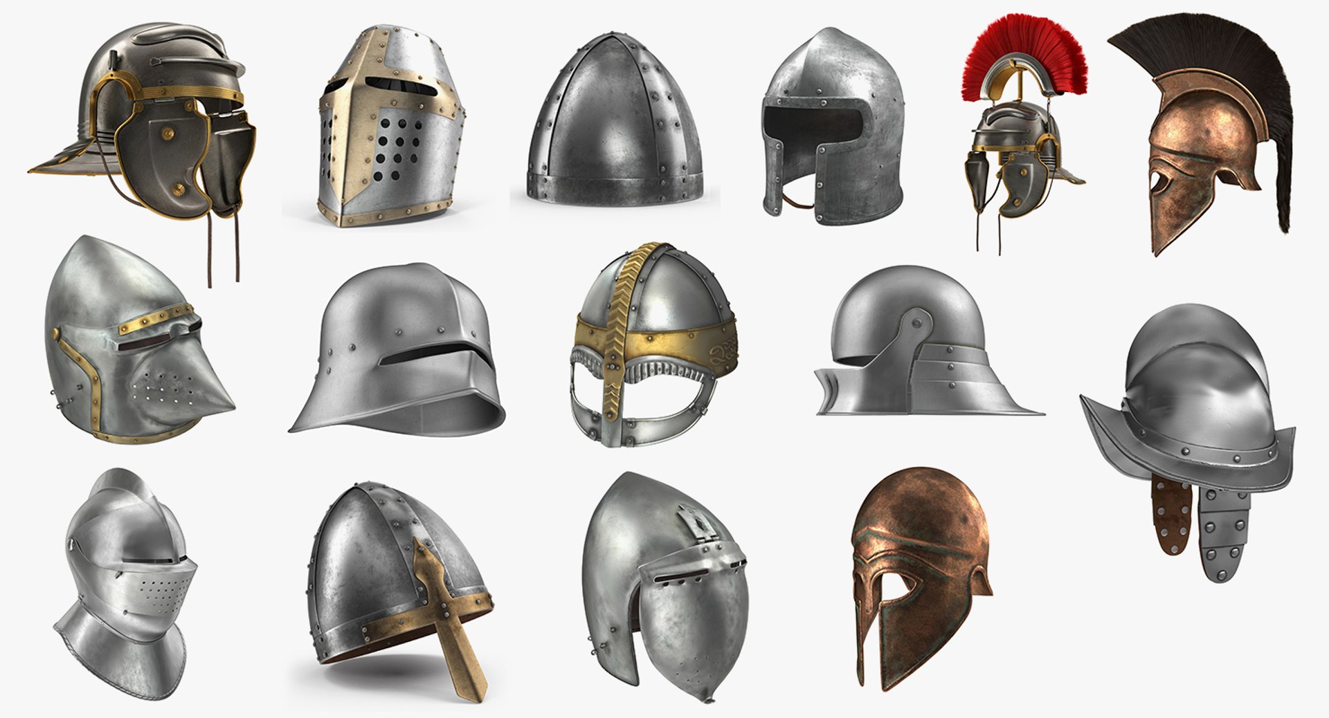 medieval helmets 3D model https://p.turbosquid.com/ts-thumb/GJ/tlTlun/SygzCsao/medievalhelmetscollectionvray3dmodel002/jpg/1506789583/1920x1080/fit_q87/efeb425d48bc1b55fdd5db8137a5ad1cb945e336/medievalhelmetscollectionvray3dmodel002.jpg