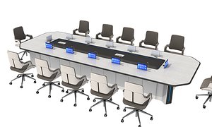 Control Room Desk 04 3D model