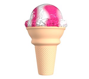 3D Ice Cream Cone PBR 2