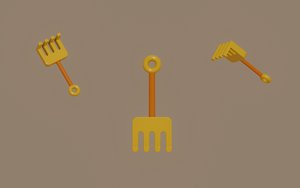 Toy Rake 3D model