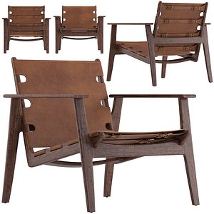 Reggie Nubuck Leather Chair 3D