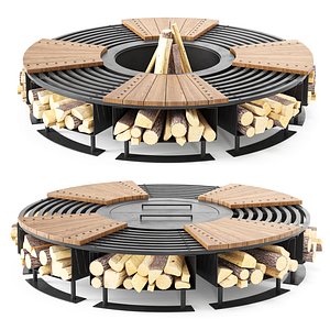 3D Fire Pit 06 model