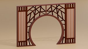 Chinese Classic Moon Gate  Style 1 3D model