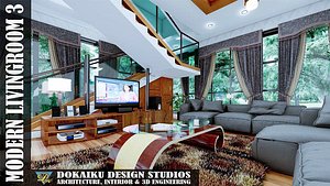 3D living room