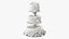 Multilevel Wedding Cakes Collection 3D model