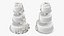 Multilevel Wedding Cakes Collection 3D model