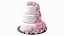 Multilevel Wedding Cakes Collection 3D model