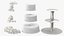 Multilevel Wedding Cakes Collection 3D model