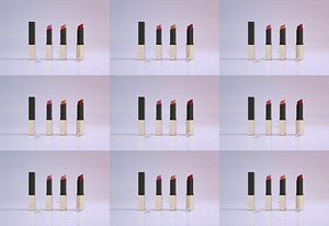3D Lipstick small gold bar matte retro C4D product advertising premium black