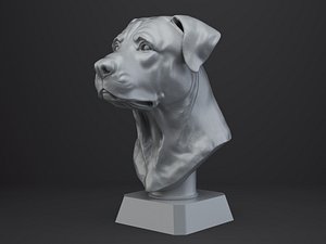 3D Dog Bust - Animal Figurine model