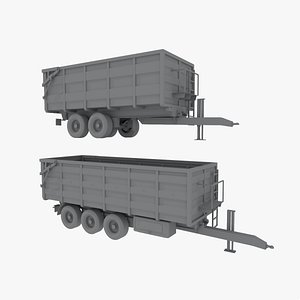 3D Tractor grain trailers
