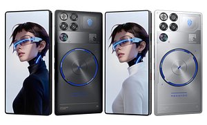 3D ZTE Nubia RedMagic 11S Pro Plus Black and Silver model