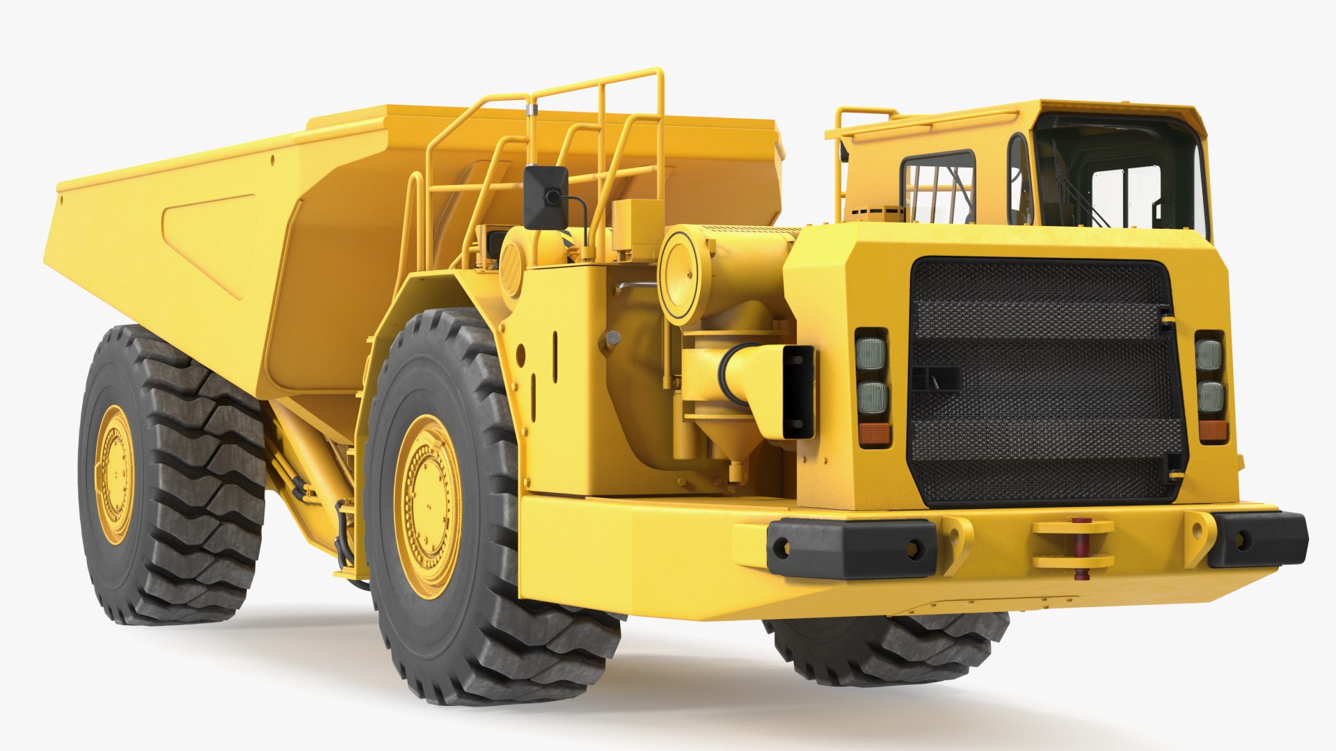 Underground Mining Truck Rigged 3D model preview