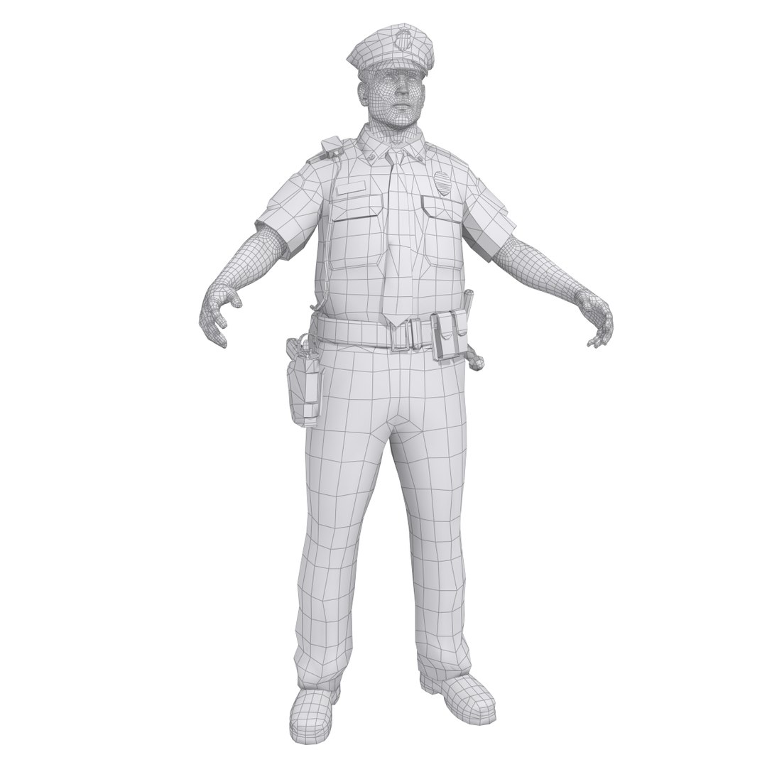 3d Police Officers Pack Model