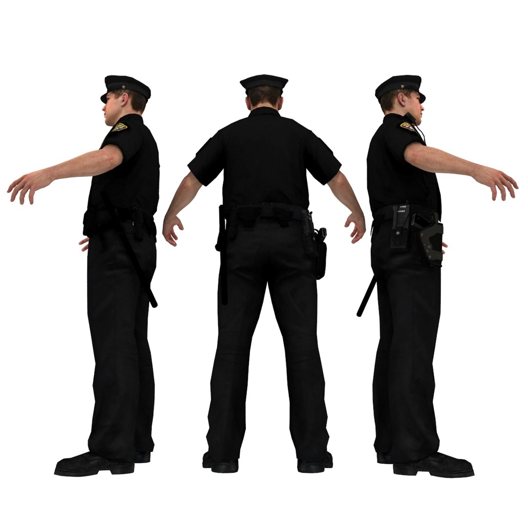 3d Police Officers Pack Model