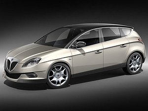 lancia delta car 3d model