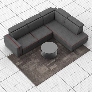 LeComfort Astor L-sofa & Kailua table SETT