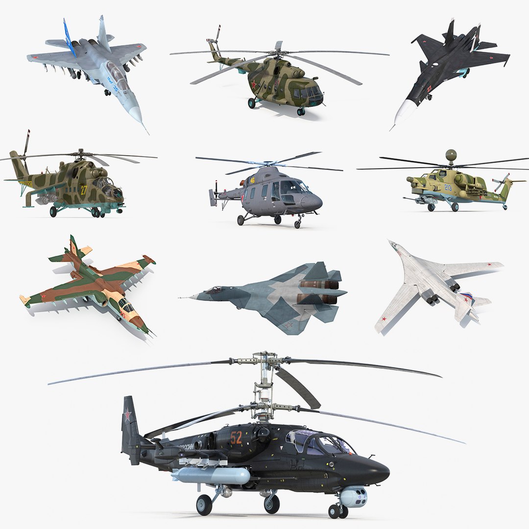 Russian Military Aircrafts 3D Models Collection 2 3D model preview
