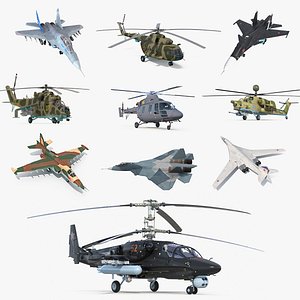 Russian Military Aircrafts 3D Models Collection 2