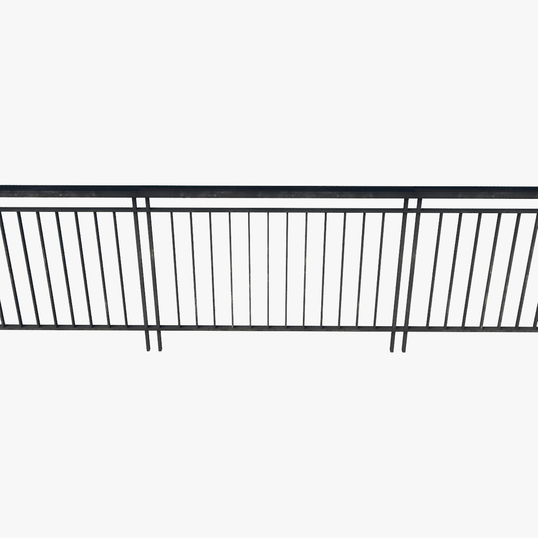 3ds max resolution railing fence