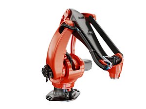 3D model Rigged industrial robotic arm sucker