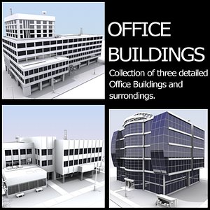 3d model office buildings