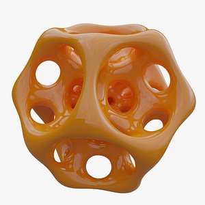 3D Hyper Loop Skeletal Ball 02 Orange