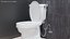 Spruzzatore per bidet portatile nero montato sul serbatoio del WC