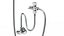 Spruzzatore per bidet portatile nero montato sul serbatoio del WC