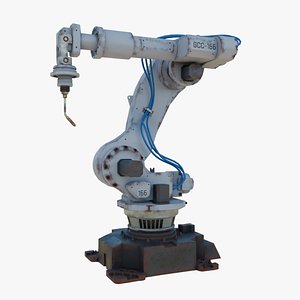 Industrial Welding Robot White Rusty model