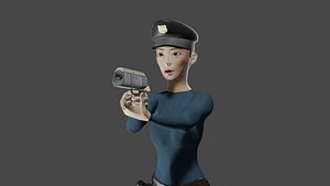 3D model Female Cop