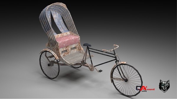 modelo 3d Rickshaw-low poly (vehículo asiático) - TurboSquid 1135685