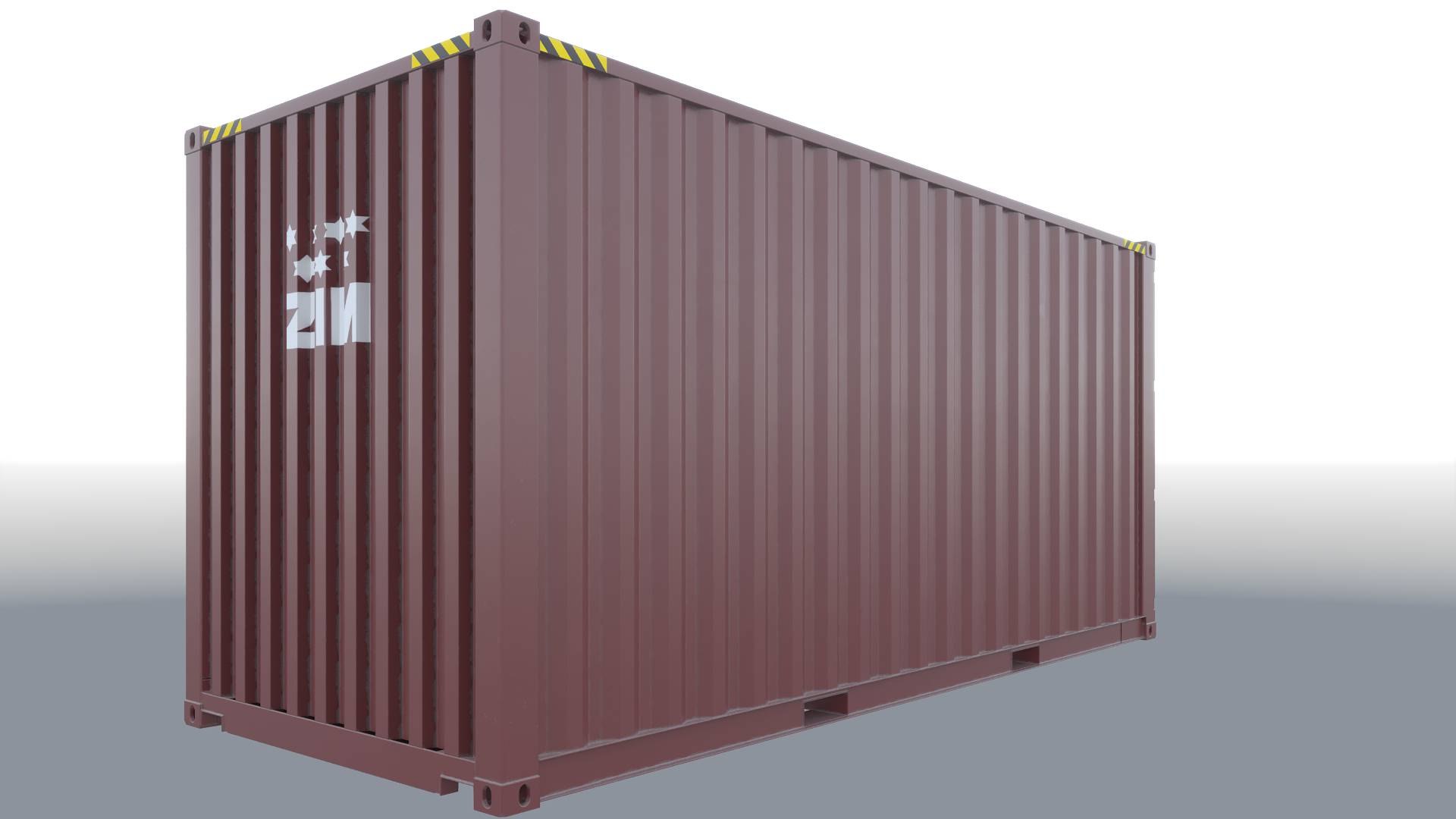 20 ft Container with Inteerior and Rigged Doors 3D model - TurboSquid ...