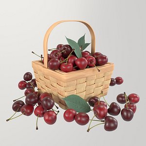 Cherry basket 3D model