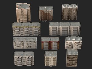 3D model Modern Eastern European Residential Building Collection